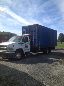 shipping container on rollback